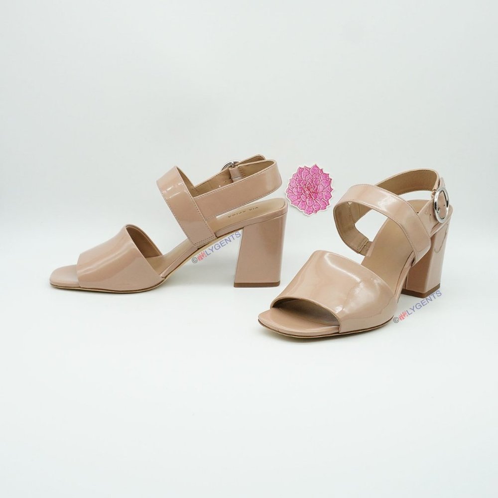 Via Spiga Nude 9.5M Patent Leather Heels NEW